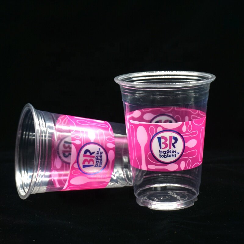 Prodotto personalizzato 9 10 12 16 20 24 32 Oz bicchieri usa e getta stampati personalizzati plastica acqua ghiaccio caffè vino birra Milkshake Cup