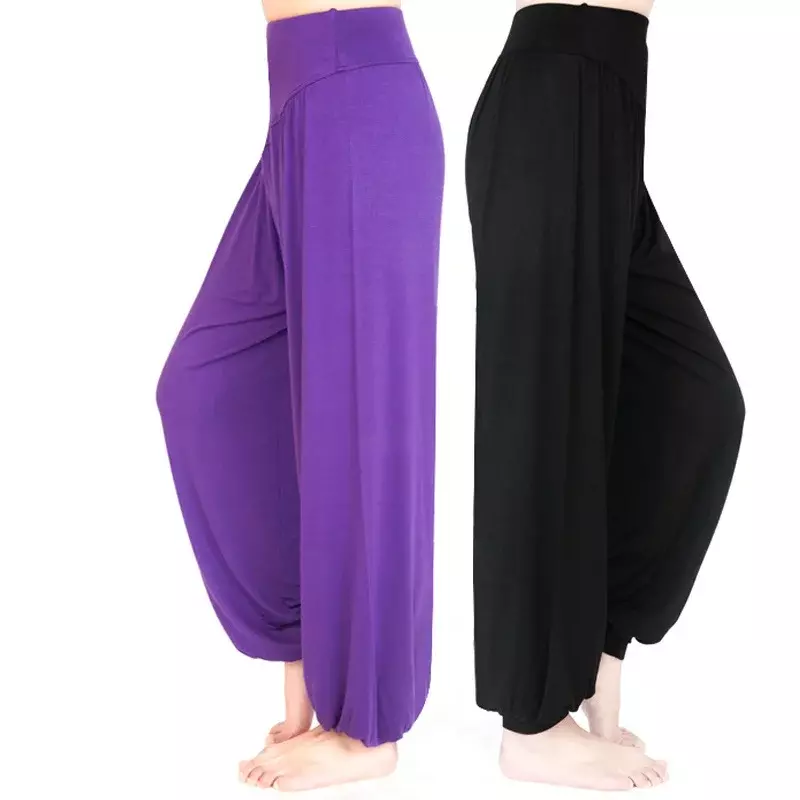 Pantaloni da Yoga da donna pantaloni sportivi da donna taglie forti Leggings da Yoga pantaloni colorati da ballo Yoga TaiChi pantaloni da donna modali