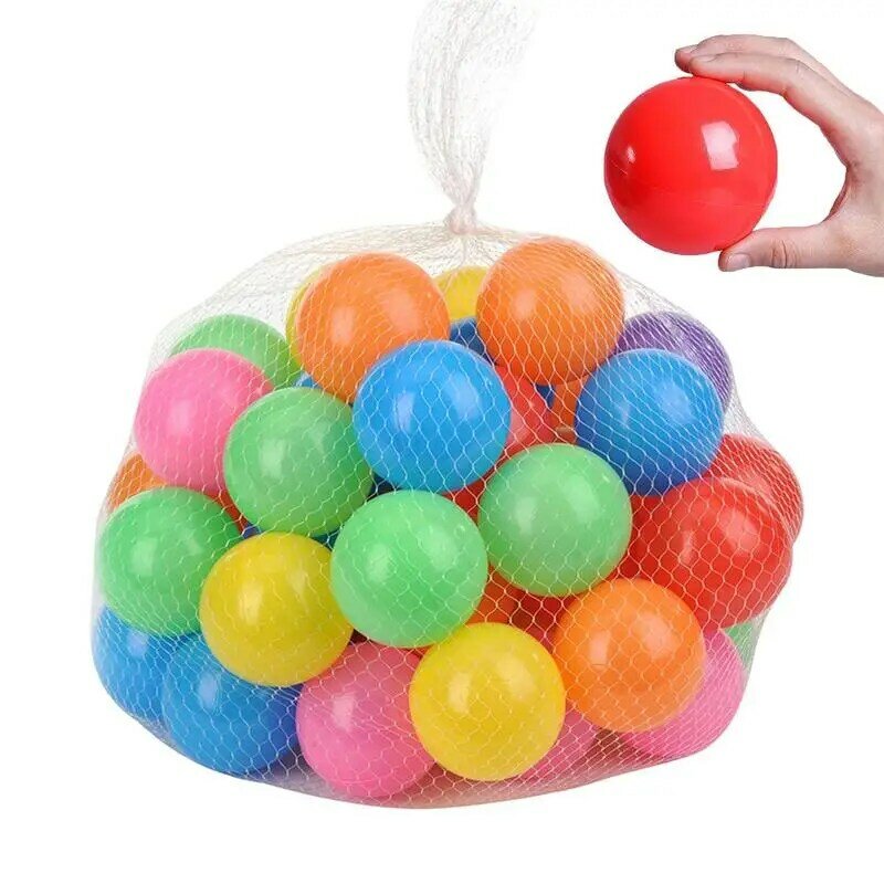 50pcs palline giocattolo bagnetto per bambini giocattolo per bambini nuotare plastica morbida colorata palla oceanica sport palle divertenti all'aperto giocattoli per bambini giocattoli per l'acqua della piscina