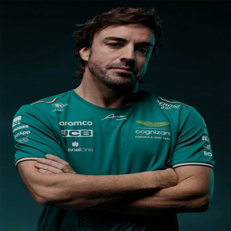 Aston Martin 2023 F1 koszulki drużynowe, hiszpański kierowca wyścigowy Fernando Alonso 14 i spacer 18 gorąca wyprzedaż 3D koszulki dla dzieci