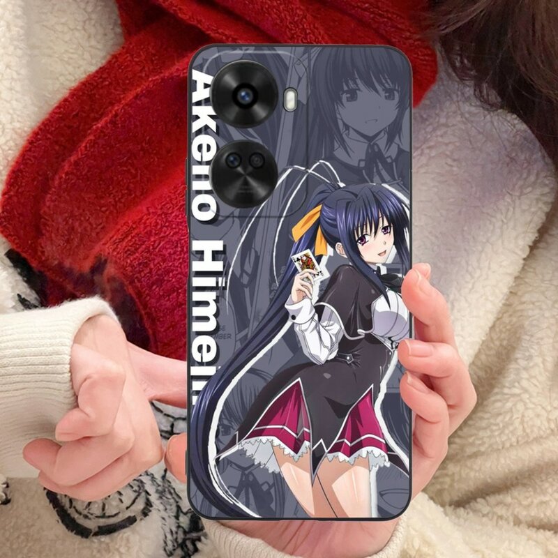 High School DxD Akeno Mobile Phone Case for Huawei Nova 12 11 10 9 8 7 Pro SE 5G Black Soft Phone Cover Funda