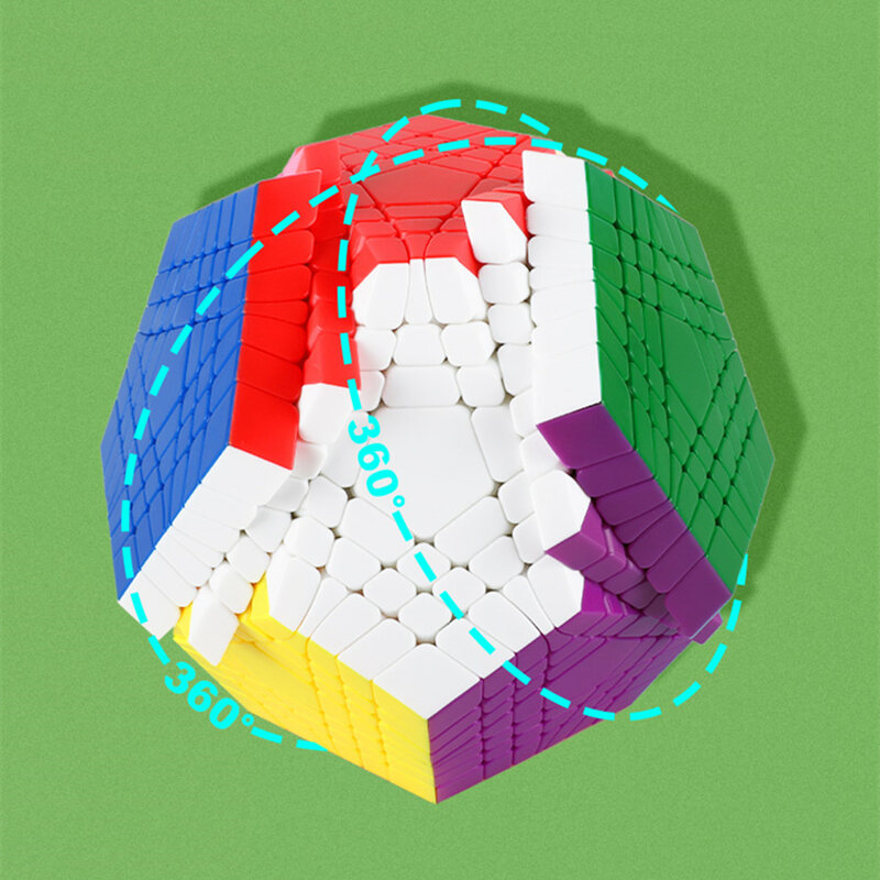 ShengShou mainan Megaminx 7x7, kubus ajaib Shengshou WuMoFang 7x7x7 Dodecahedron Puzzle Megaminxeds