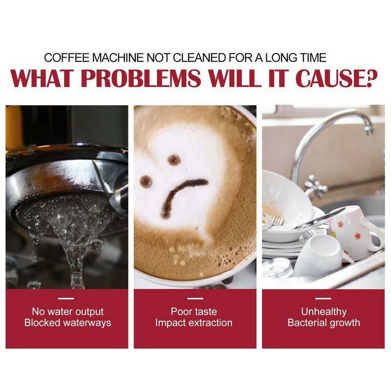 1 Fles Koffiemachine Reinigingstablet Bruistablet Ontkalkingsmiddel Voor Alle Doeleinden Reiniger Huishoudelijk Reinigingsproduct