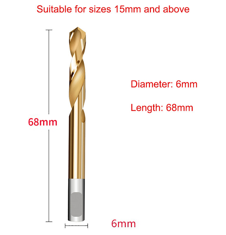 5 Stück 5*58mm/6*68mm Mittel bohrlochs ägen Bohrer für die Holz bearbeitung Metall Aluminium Bohrer Bohrer DIY Werkzeug zubehör