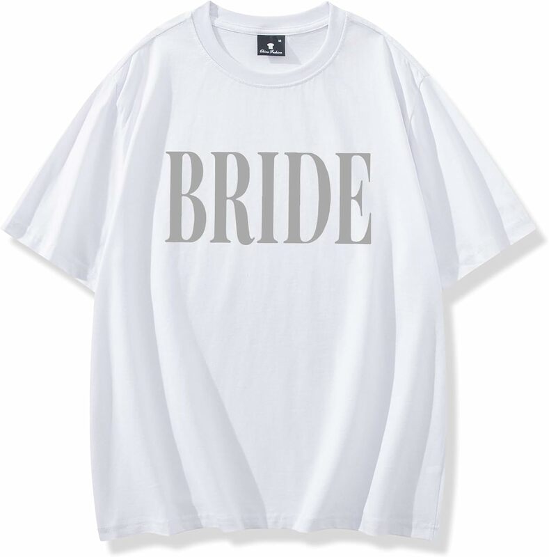花嫁のための花嫁のTシャツ、独身パーティーのシャツ、女性のTシャツ