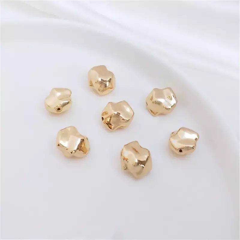 14 Karat vergoldeter Stein lose Perlen unregelmäßig geformte Perlen hand gefertigte DIY Armband Ohrringe ersten Schmuck mit Perlen