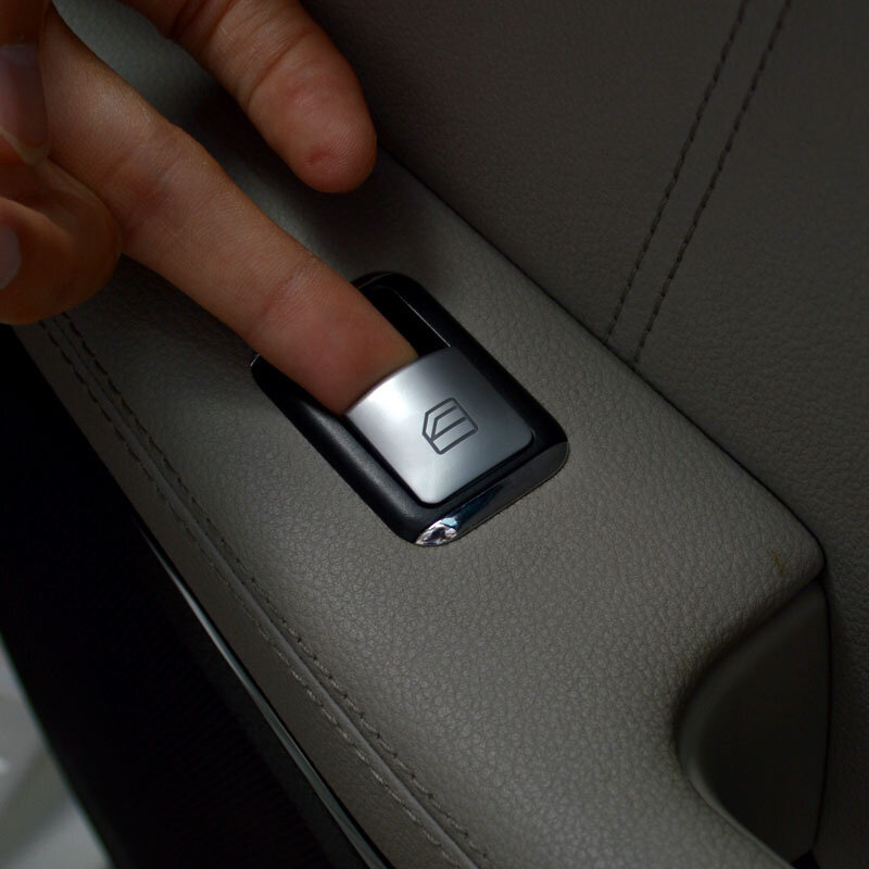 Pegatina de cubierta embellecedora de botón para interruptor de ventana, reposabrazos de puerta interior para Benz GLK ML GL a B C E G clase W204 W212 W246 W166 X166