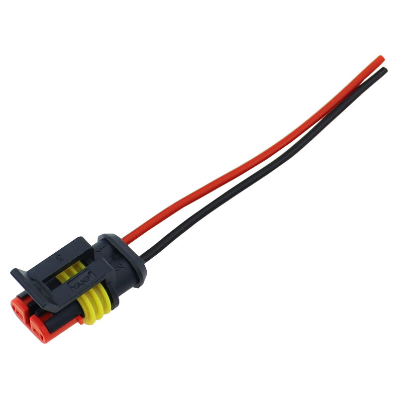 Conector impermeável do fio elétrico, Selado Plug Set, Conectores automáticos com cabo, 2 Pin Way