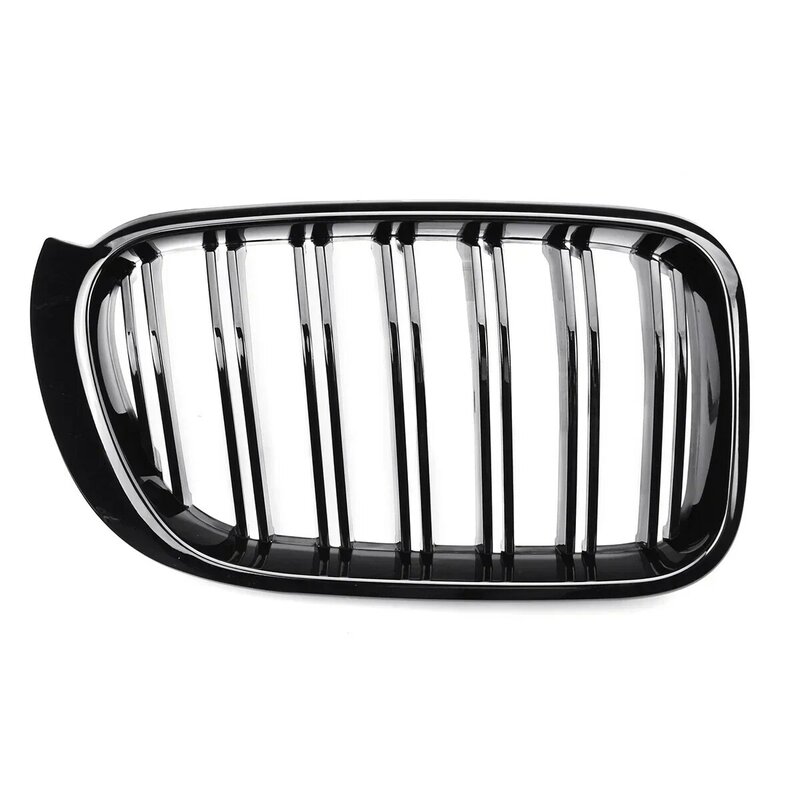 Glossy Black Front Bumper Kidney Grille Grill Hood Mesh Double Line For BMW X3 X4 F25 F26 2014-2017 Front Grille Racing Grills
