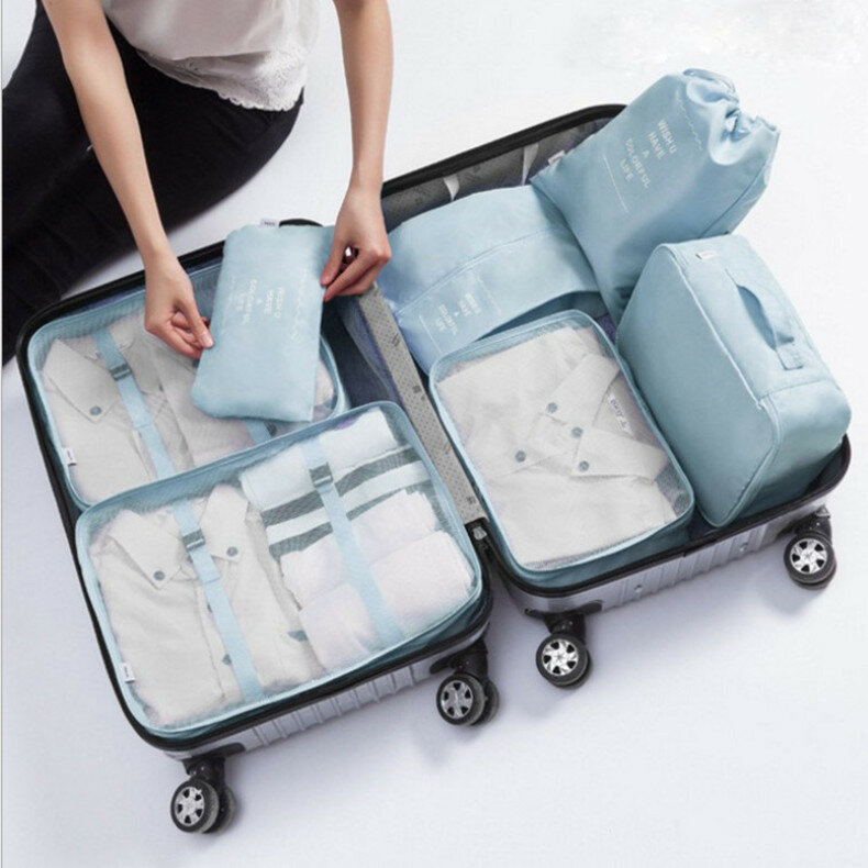 กระเป๋ารถเข็นเดินทางกระเป๋าจัดระเบียบเสื้อผ้าแบบพกพาสำหรับเดินทางธุรกิจกระเป๋าเก็บชุดชั้นใน