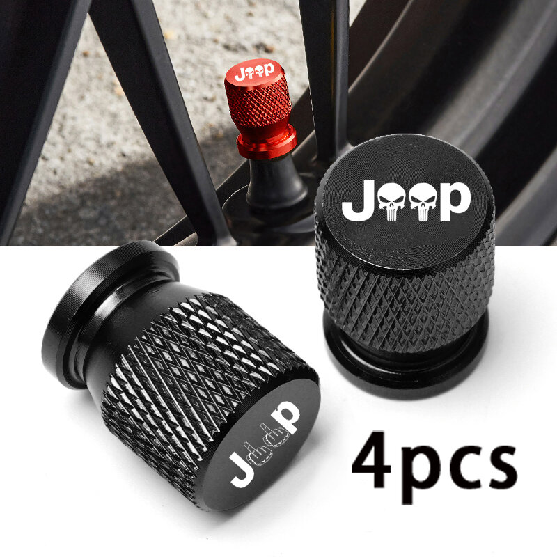 Колпачки клапанов автомобильных колес, накладки на стержни шин для Jeep Renegade Compass Wrangler Patriot Grand Cherokee Rubicon