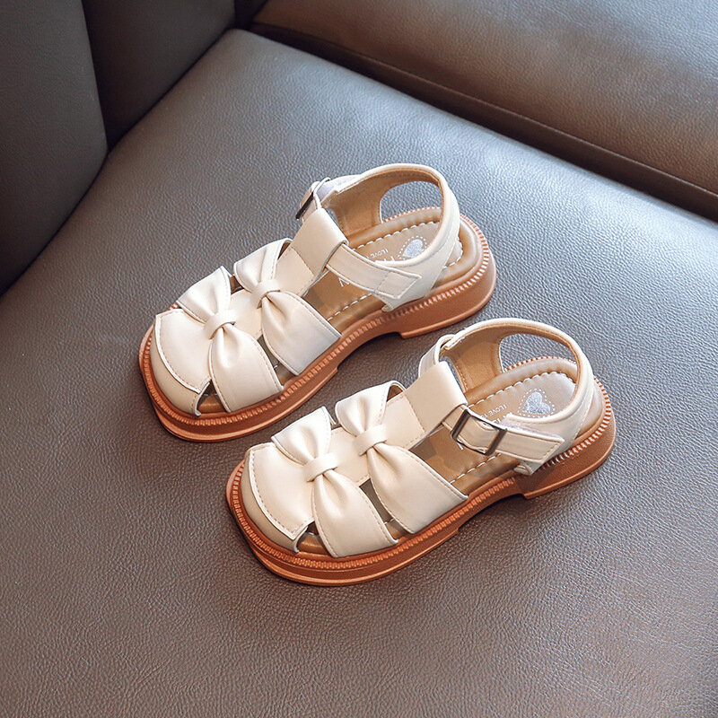 รองเท้าแตะ Baotou สำหรับเด็กผู้หญิง, รองเท้าเด็กผู้หญิงทารกโรมันพื้นนุ่มรองเท้าแตะเด็กกันลื่นฤดูร้อน2024