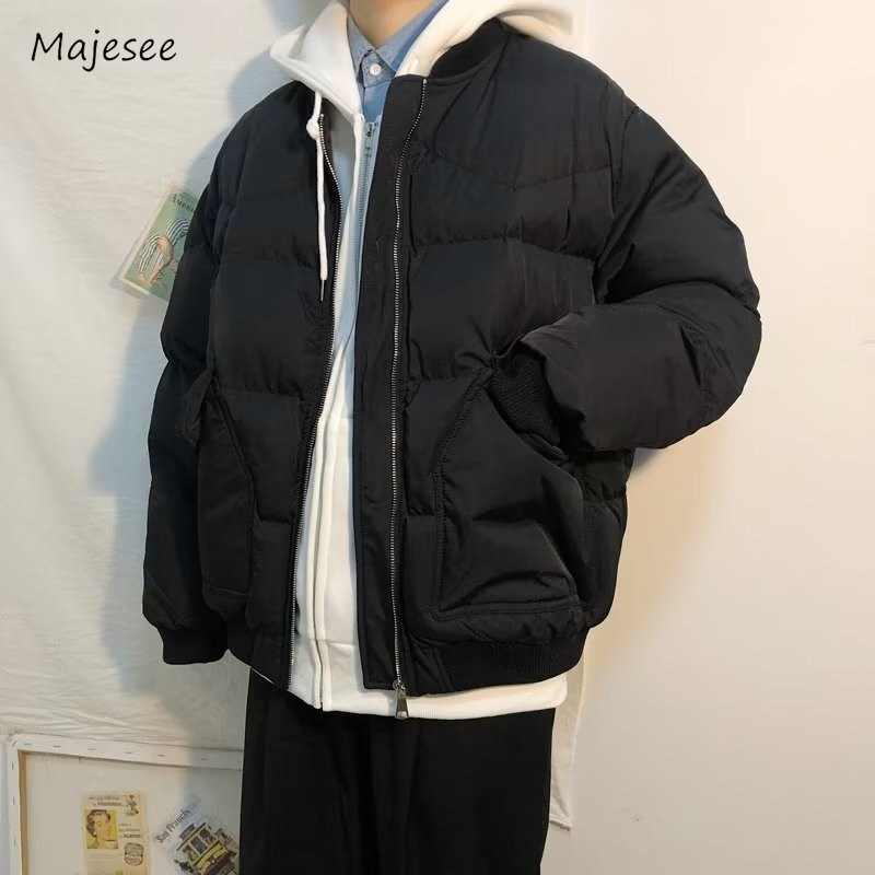 Parkas de estilo coreano para hombre, ropa Popular Harajuku de manga larga, cálida, combina con todo, para Otoño e Invierno