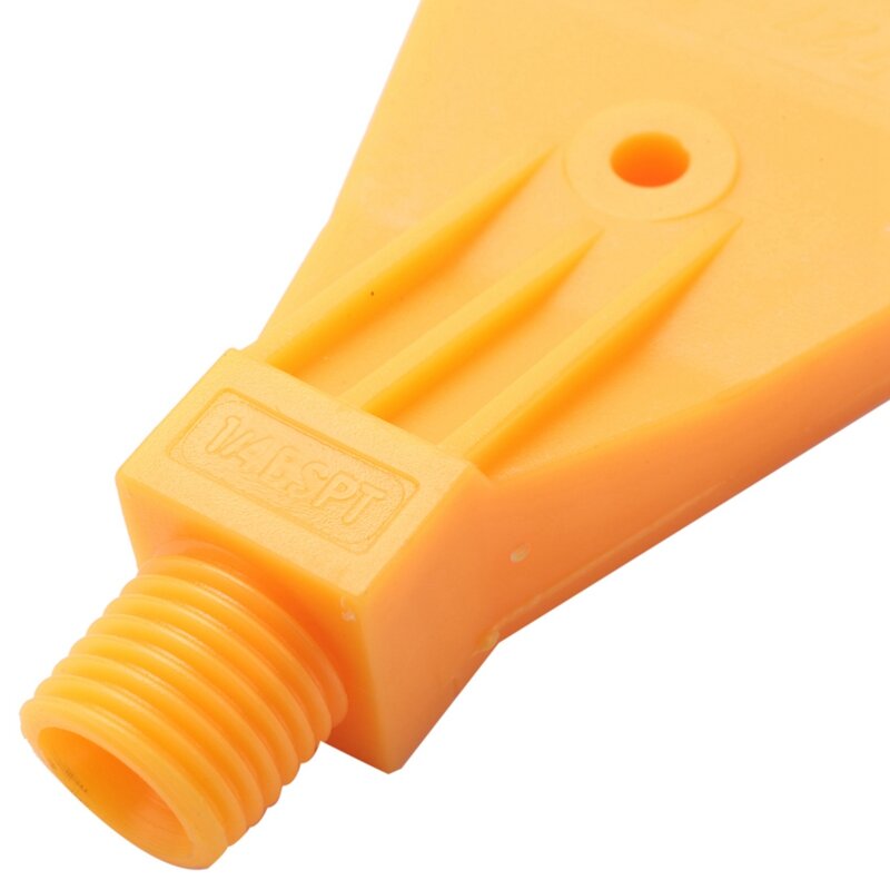 20X 1/4BSP Male Thread ABS Single Hole Air Blow Off Flat Jet Nozzle Yellow