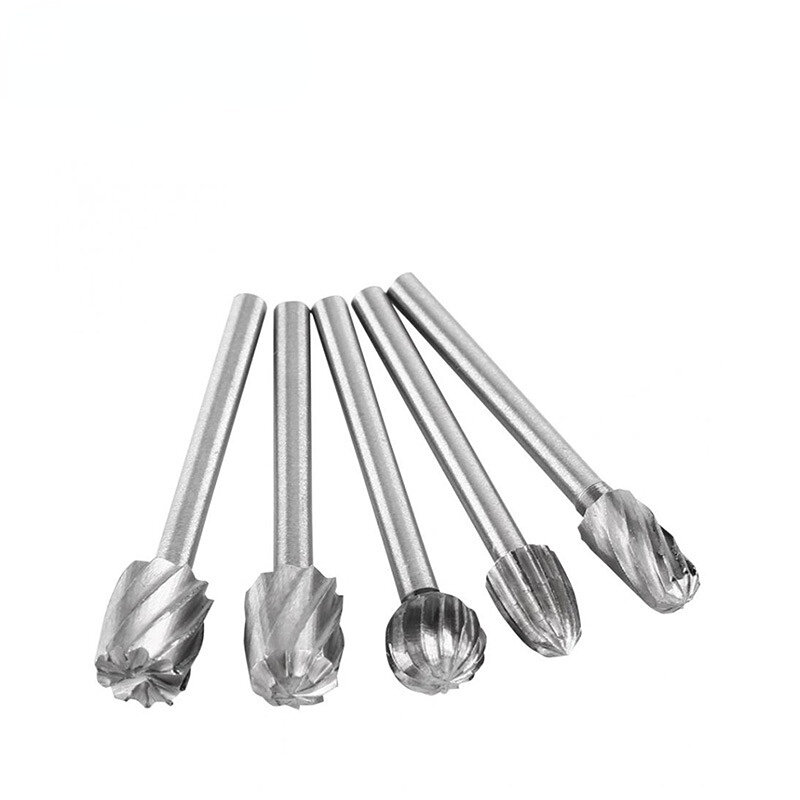 10 Piece Set High Speed Steel Rotary File Woodworking Engraving Milling Cutter Electric Grinder Tools Accessories Grinding Head