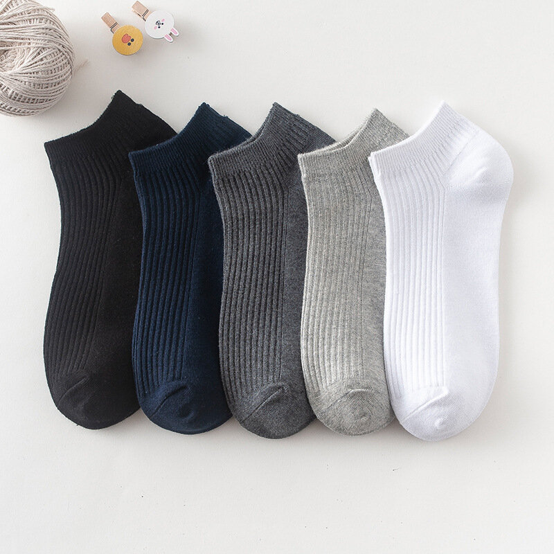 Socken für Männer Business einfarbige Baumwolle Match Schuhe gut Einfachheit Herren Sommer kurze Socke gute elastische 5 Farbe