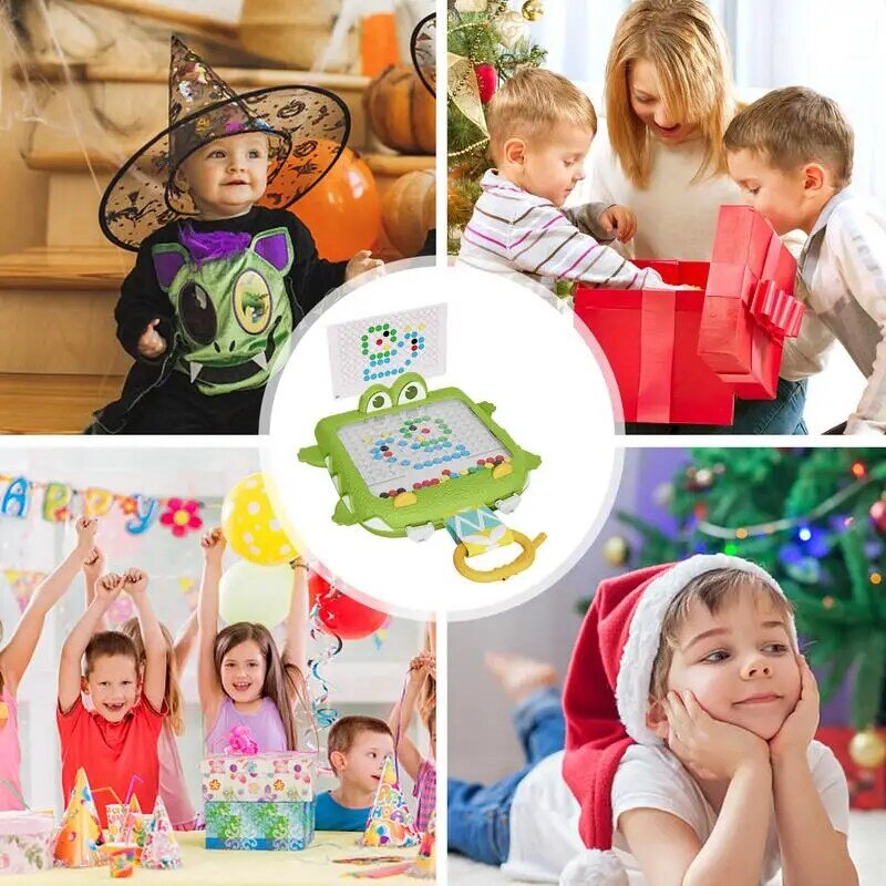 Magnetic Drawing Board Cartoon Crocodile Drawing Board Eye-Catching Color Fine Motor Skills Toy For Outdoors Home School Travel