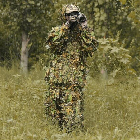 Leaves Camouflage Forest Hunting Clothing Outdoor Grass