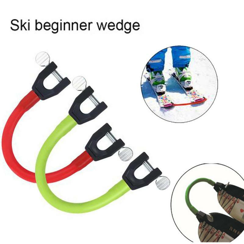 Ski Tip Connector Cushioned Fastener Strap Edgie Wedgie Winter Skiing Equipment for Beginner Learn to Ski Training Tip Connector