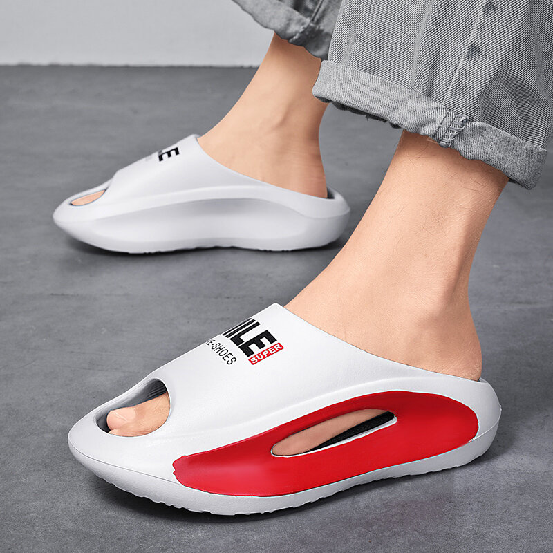 Fashion Men Women Soft Slippers Indoor Outdoor Sandals Beach Design Thick Sole Slides Men Casual Shoes Flip-flops Home Slippers