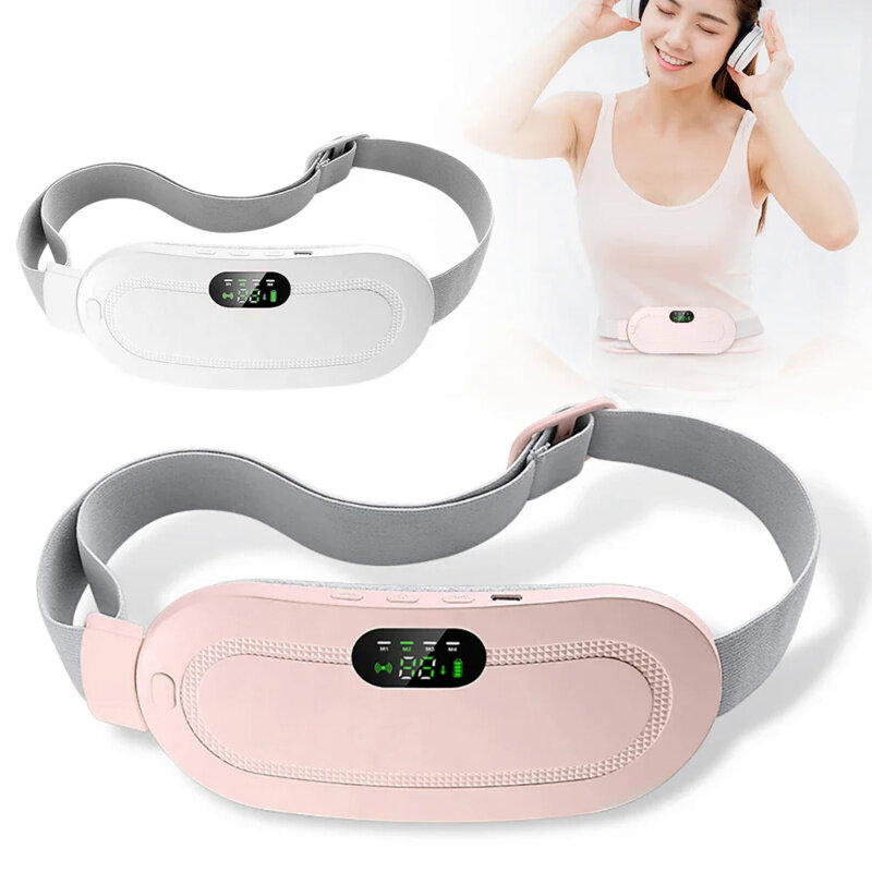 Cuscinetto riscaldante mestruale massaggiatore addominale Smart Warm Palace Belt dispositivo di massaggio a vibrazione della vita per alleviare il dolore del periodo di crampi