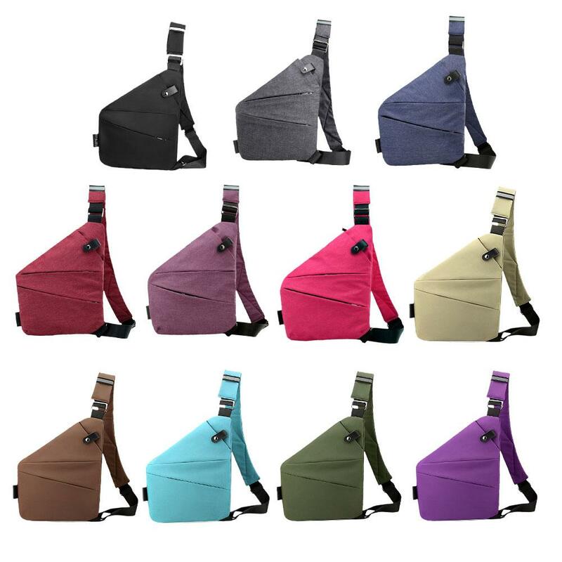 Portable Casual Small Bag Safety Pocket Leisure Travel Shoulder Bag Men's Chest Outdoor Bags Anti-theft Backpack Crossbody Bag