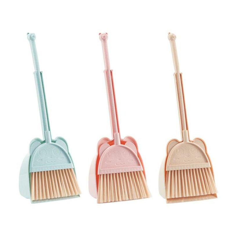 Mini Dustpan and Broom for Children Children Cleaning Broom Dustpan Set Kids Broom and Dustpan Set for Girls Boys Age 3-6