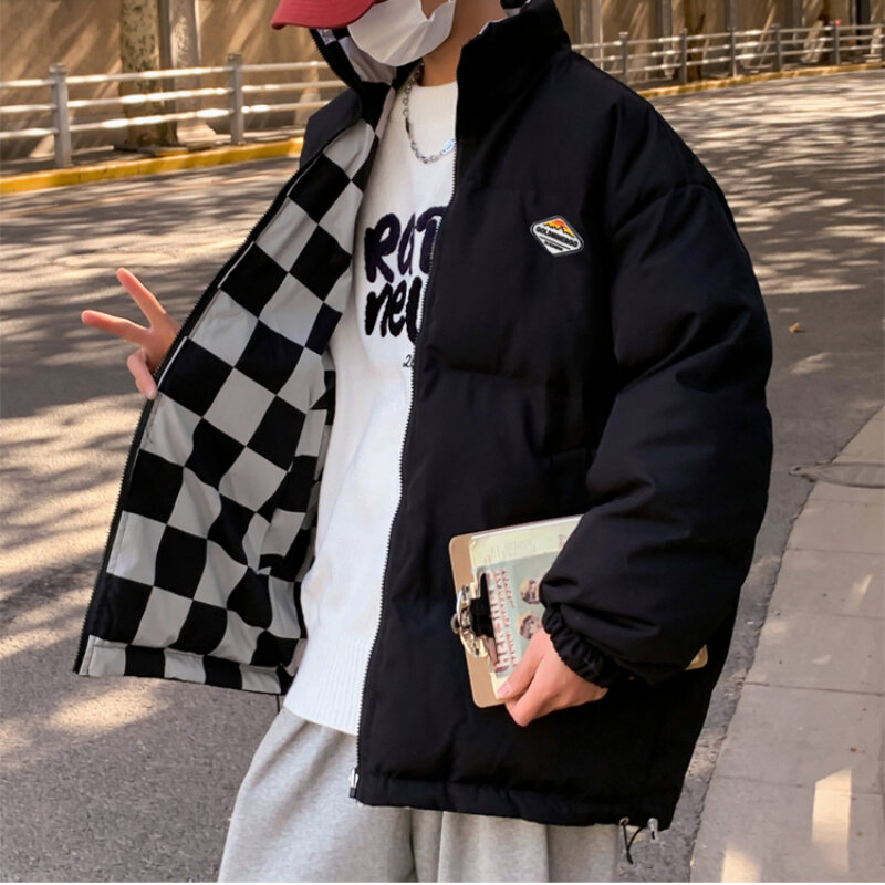 男性用のゆったりとした韓国スタイルのストリートウェア,用途が広い広い,毎日や流行のストリートウェア,レジャー,美的,クラシックな言語,スタイリッシュ,冬