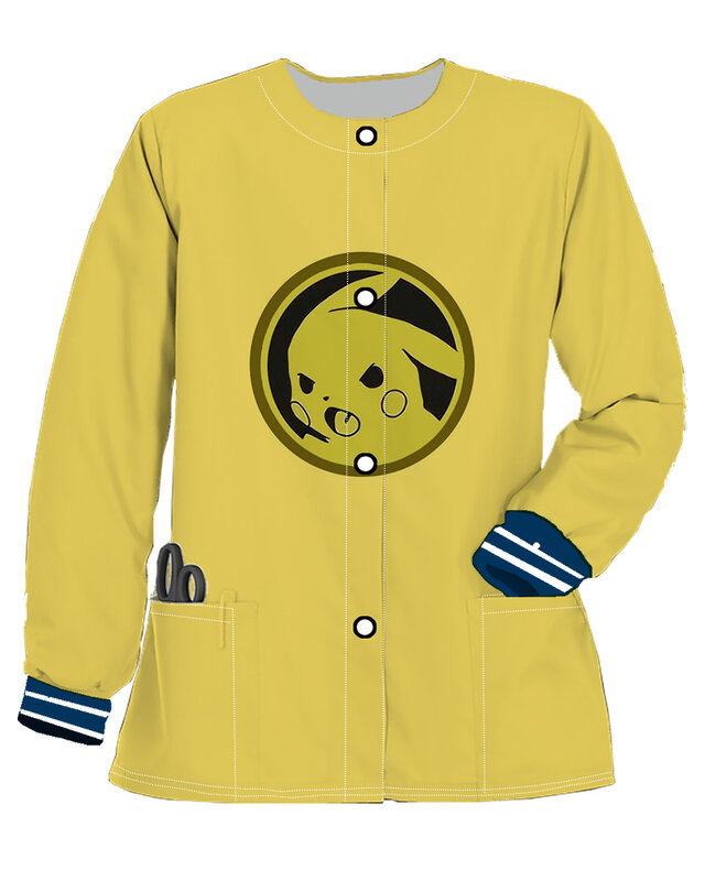 Giacca da infermiera tascabile Cardigan cappotto da donna 2023 bottone di tendenza autunno abbigliamento donna spedizione gratuita uniforme da dottore Harajuku top