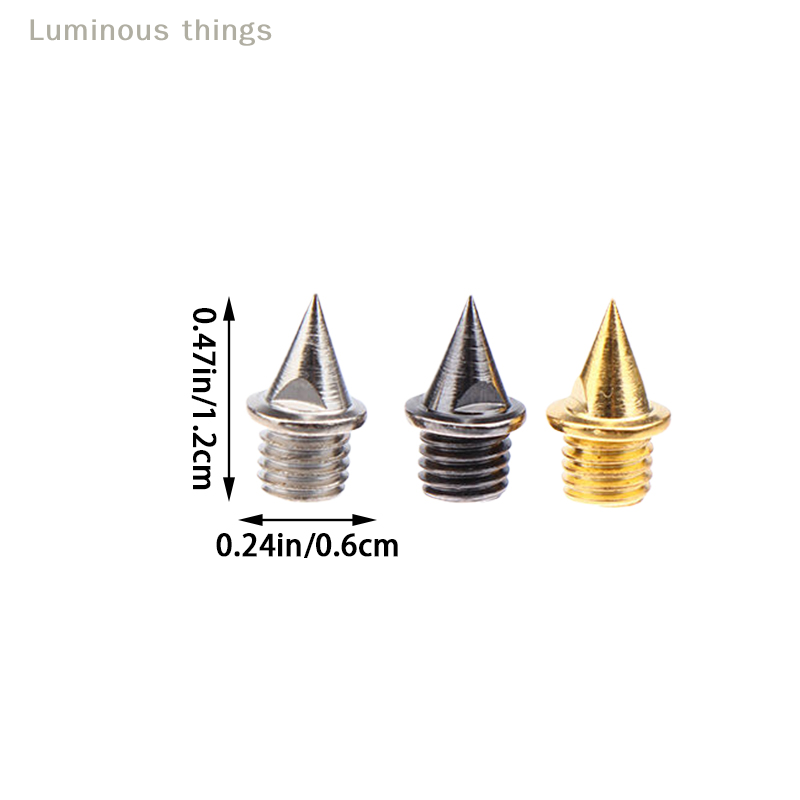 12Pcs Track Field Needle Silver/Gold/Black Camping Running Shoe Spikes Track Field Needle Outdoor Tools Replacements Parts