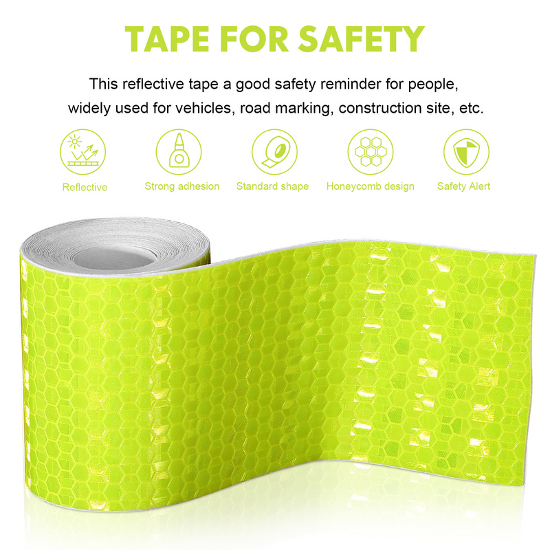 4 Rolls Reflective Tape High Visibility Reflective Tape Warning Waterproof Adhesive Tape Safety Reminder