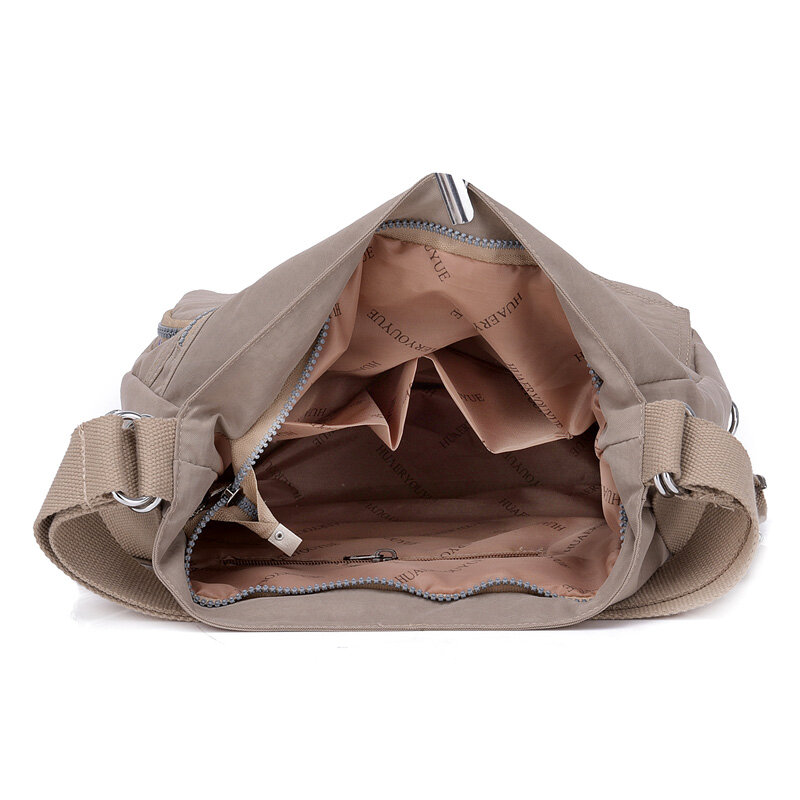 Bolsa de ombro de nylon impermeável para mulheres, bolsa de mensageiro feminina, bolsa de viagem feminina, multifuncional, alta qualidade