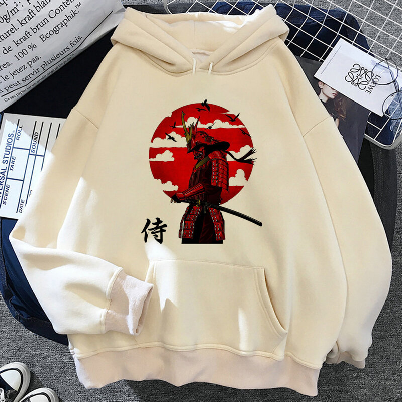 Samurai hoodies women Korean style harajuku graphic Winter  tracksuit sweatshirts women Kawaii sweatshirts