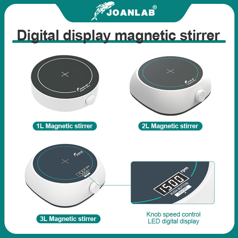 JOANLAB Official StoreดิจิตอลจอแสดงผลMagnetic Stirrer Labอุปกรณ์แม่เหล็กAgitatorผสมแม่เหล็ก110V-220Vผัดบาร์