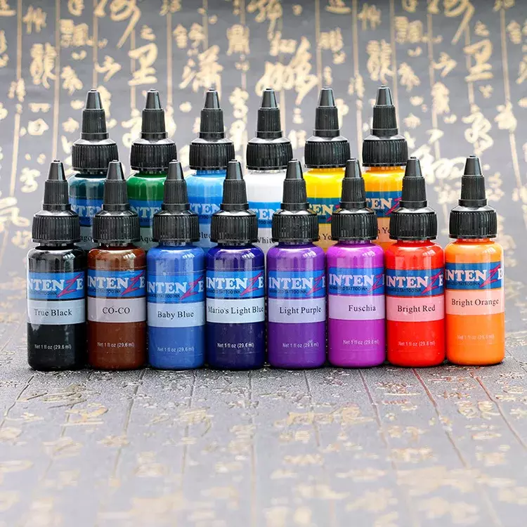 Permanent Eyebrow Makeup Microblading Pigment Body Paint Tattoo Ink Pigment Color Set Tattoo Artist 14 Colors Ink Too