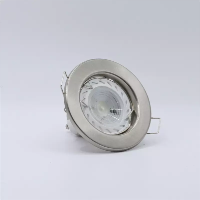 Joyinled Metalen Chroom Satijn Nikkel Round-Spot Gu10 Montageframe-Uitgesneden 60Mm Inbouwlichtclip