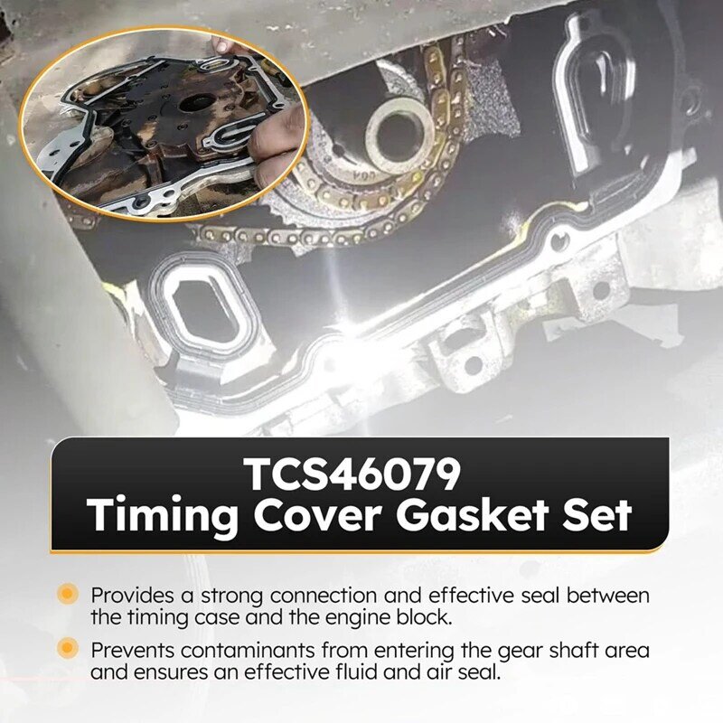 TCS46079 24435052 Timing Cover Gasket Set untuk Chevy Cobalt Equinox HHR Malibu Impala Orlando/GMC medan/Buick Regal