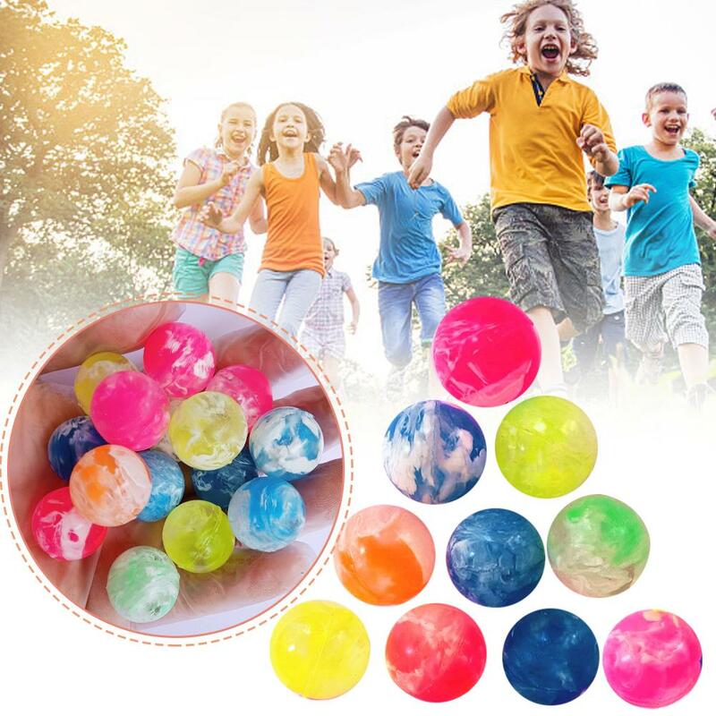 Bola de borracha sólida elástica para crianças, bom Pinball, brinquedos insufláveis, arco-íris, nuvem, saltos, multicolor, crianças, I5q0, 10 pcs