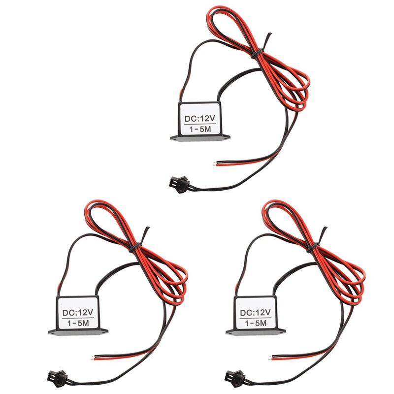 3x красно-черный кабель 12 В постоянного тока EL Wire Neon светящаяся лента инвертор для драйверов