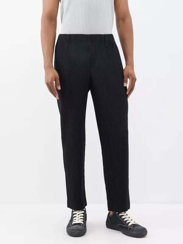 JJBaggy-Pantalon droit plissé pour homme, style japonais, décontracté, à la mode