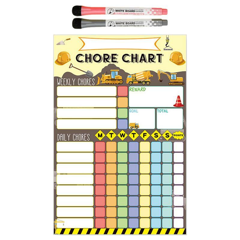 Сухое стирание Chore Таблица магнитное сухое стирание Chore Таблица набор магнитный календарь на холодильник Chore Таблица с 2 маркерами детская схема Chore