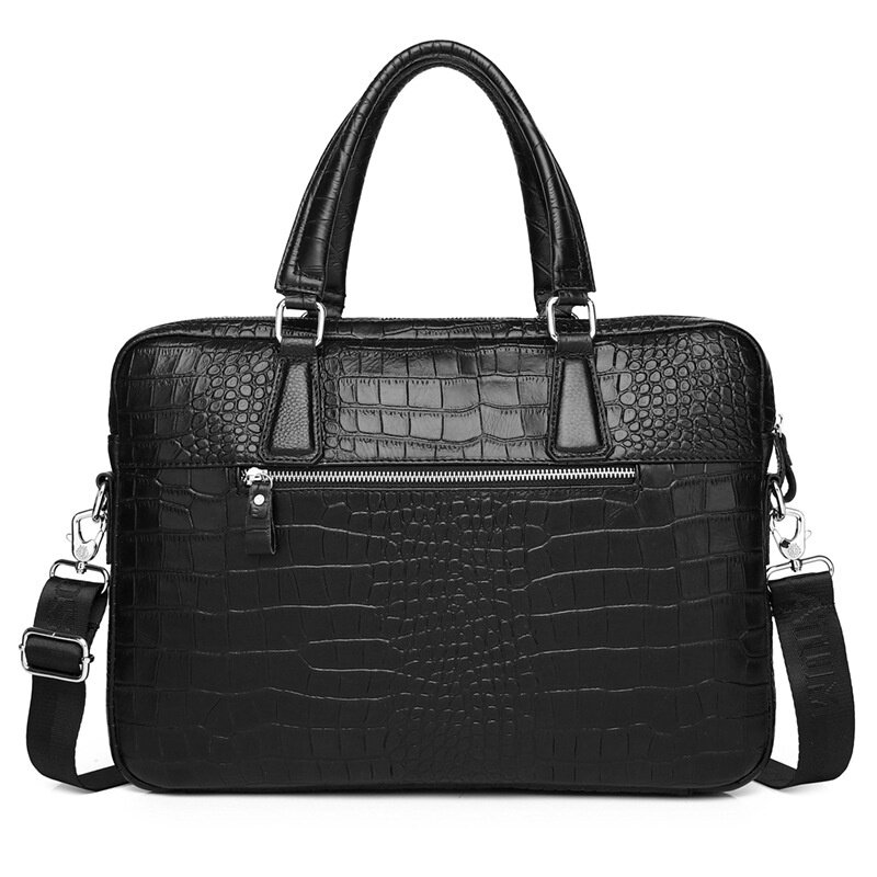 Luxury Genuine Leather Business Men Briefcase Cowhide Handbag 16-Inch Laptop Bag Large Male Shoulder Messenger Bag