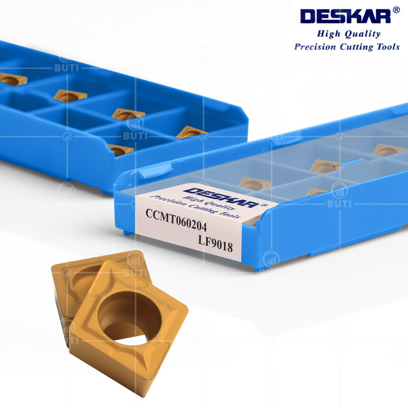 DESKAR-100% 오리지널 카바이드 인서트 CNC 선반 터닝 공구, CCMT060204 CCMT060208 CCMT09T304 CCMT09T308 LF9018 스틸 부품용