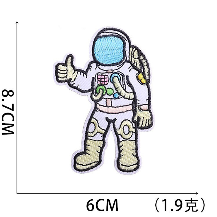 2024 Borduurwerk Patch Diy Astronaut Ruimte Ster Stickers Zelfklevende Badges Strijk Op Patches Kleding Tas Embleem Stof Accessoires