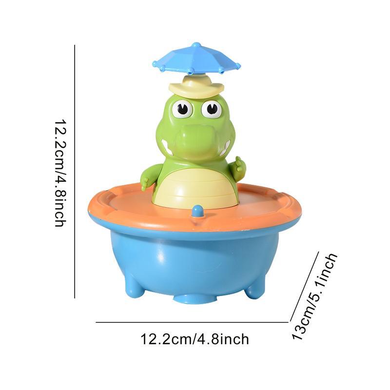 Giocattoli da bagno in coccodrillo giocattolo da bagno in coccodrillo per bambini alimentato a batteria spruzzatore d'acqua automatico giocattoli per vasca da bagno 5 modalità bagno a spruzzo d'acqua