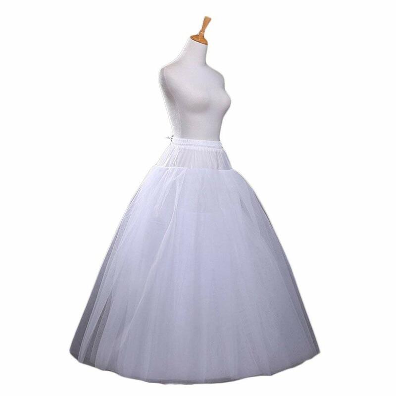 Hoopless A-Line Crinoline Petticoat, Underskirt Slips, Acessórios do casamento