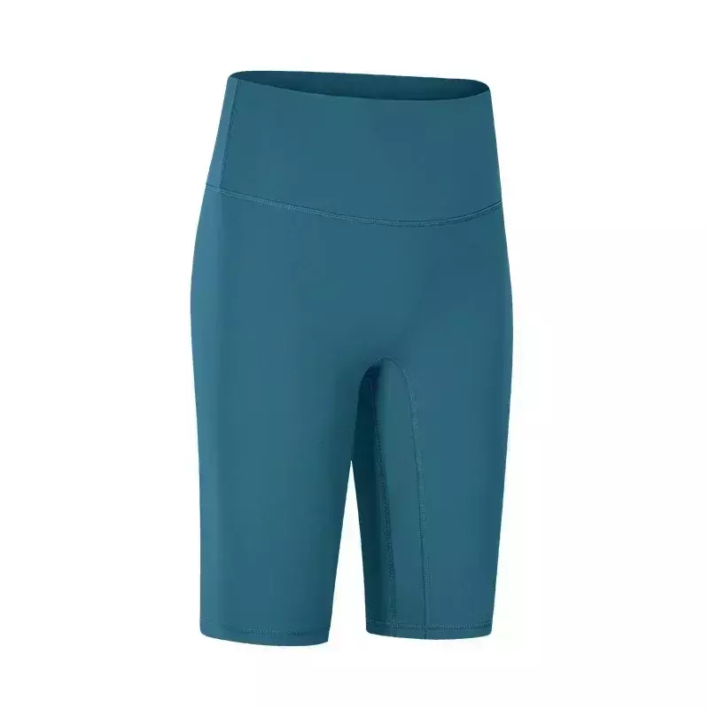 Lemon Align-pantalones cortos de cintura alta sin costura frontal para mujer, mallas deportivas de Yoga, suaves, cepillados, Control de barriga, entrenamiento