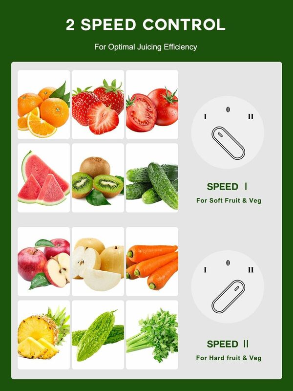 Sokowirówka, 500W sokowirówka z 3 "szerokimi ustami na całe owoce i warzywa, sokowirówka odśrodkowa z ustawieniem 3 prędkości