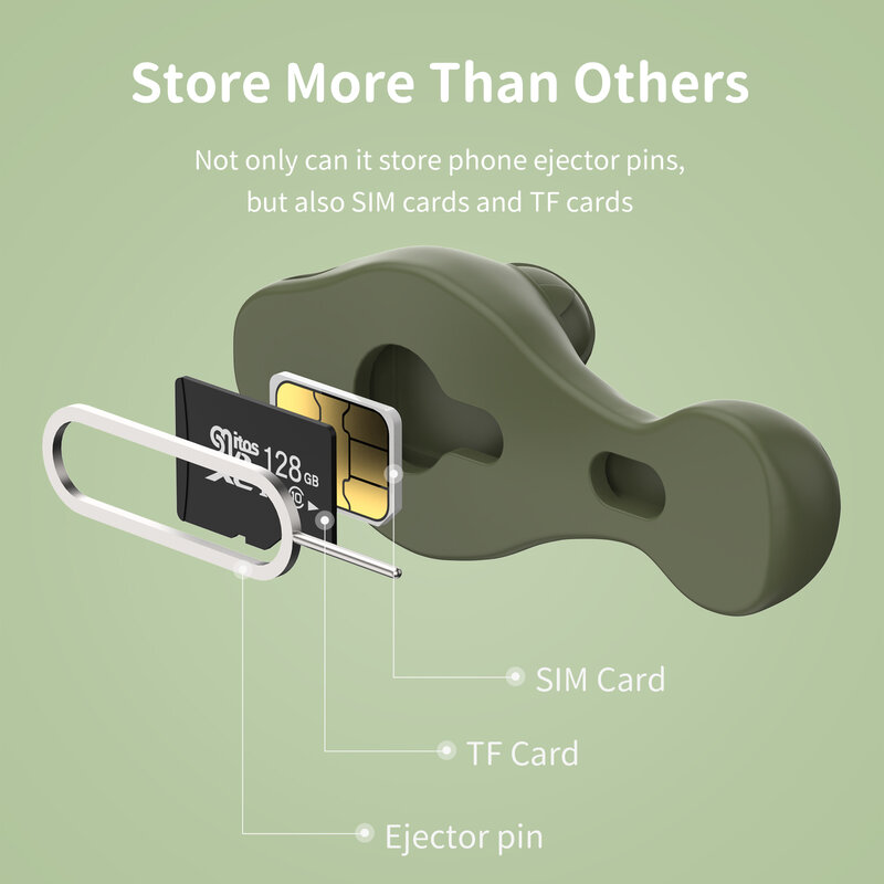 Anti-Lost Sim Card Eject Pin Needle with Storage Case Universal Mobile Phone Ejector Pin SIM TF Card Remover Tray holder Keyring