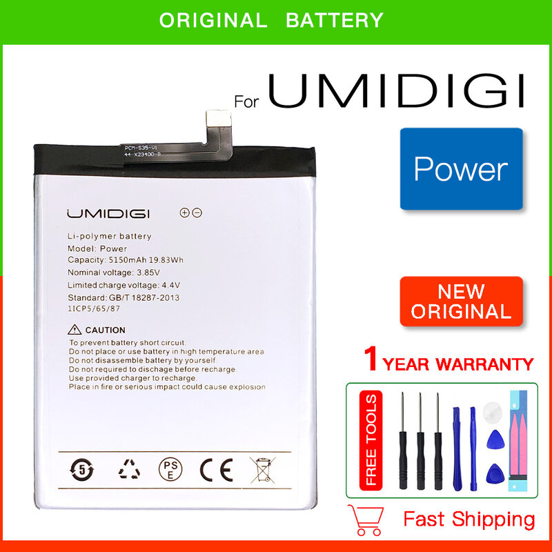 UMI-Batterie de rechange d'origine pour Uacity IGI, ustensile de cuisine X Z Z2 A1 A3 A5 A7 A7S A9 A11 ltS3 S5 Pro Max Bison GT2 X10S Power 5 24.com